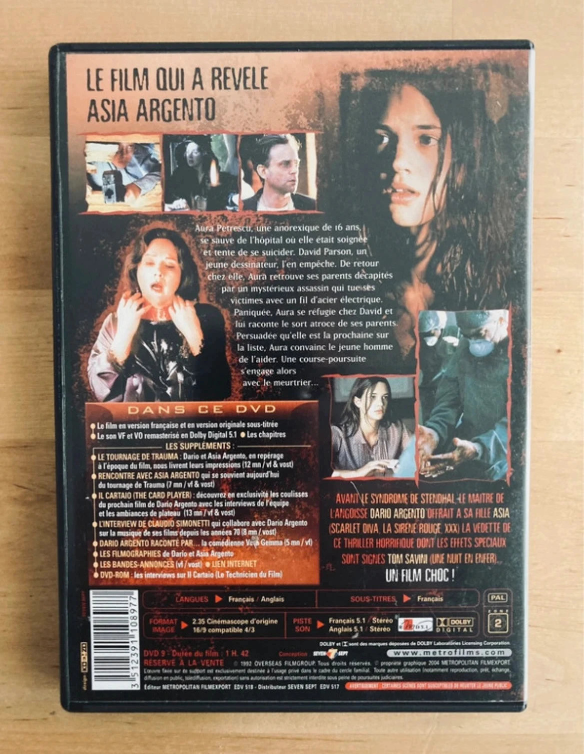 DVD Trauma van Dario Argento prestige editie. – photo 3